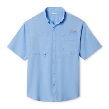 Columbia PFG Crystal Springs Short Sleeve, Camisa Azules Para Hombre | 087524-OEF